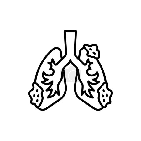 Ilustración de Icono de insuficiencia respiratoria en el vector. Logotipo - Imagen libre de derechos