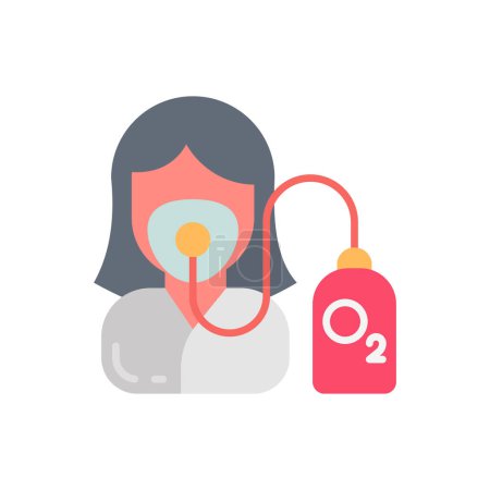Illustration for Oxygen Supply icon in vector. Logotype - Royalty Free Image