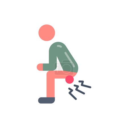Illustration for Hemorrhoids icon in vector. Logotype - Royalty Free Image