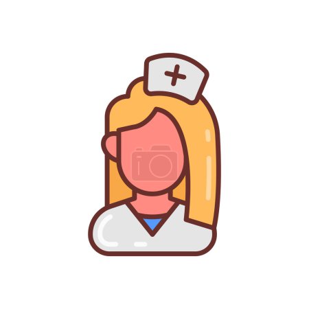 Ilustración de Icono de enfermera en vector. Logotipo - Imagen libre de derechos