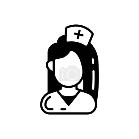 Ilustración de Icono de enfermera en vector. Logotipo - Imagen libre de derechos
