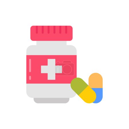 Illustration for Medication icon in vector. Logotype - Royalty Free Image