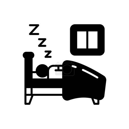 Ilustración de Dormir bien icono en el vector. Logotipo - Imagen libre de derechos