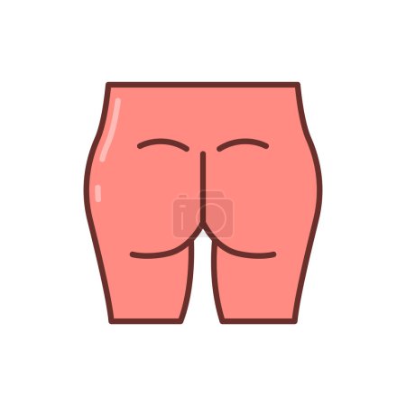 Illustration for Buttock icon in vector. Logotype - Royalty Free Image