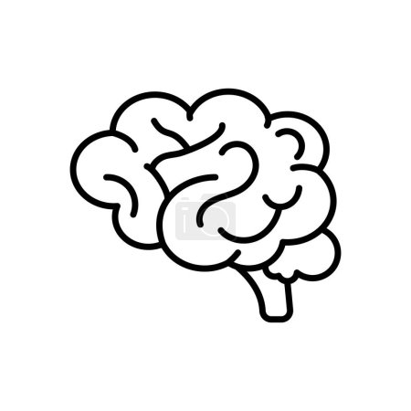 Illustration for Brain icon in vector. Logotype - Royalty Free Image