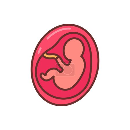 Illustration for Fetus icon in vector. Logotype - Royalty Free Image