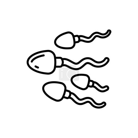 Ilustración de Icono de espermatozoides en vector. Logotipo - Imagen libre de derechos
