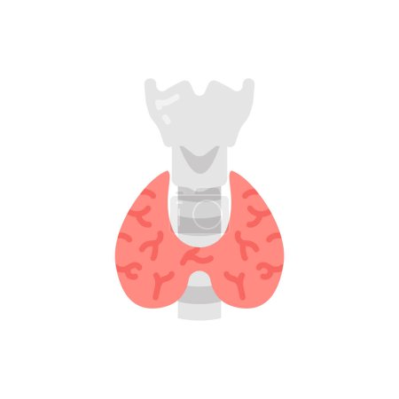 Illustration for Thyroid icon in vector. Logotype - Royalty Free Image
