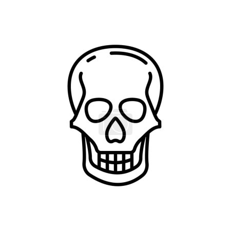 Téléchargez les illustrations : Icône de crâne dans le vecteur. Logotype - en licence libre de droit