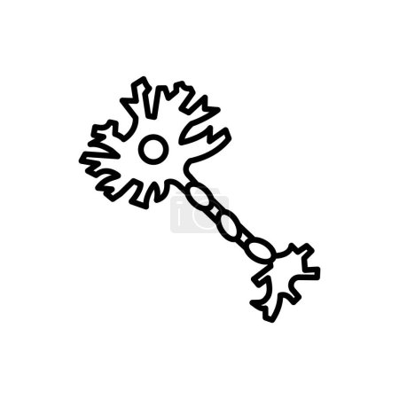 Ilustración de Icono de neurona en vector. Logotipo - Imagen libre de derechos