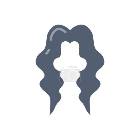 Ilustración de Cabeza icono de pelo en el vector. Logotipo - Imagen libre de derechos