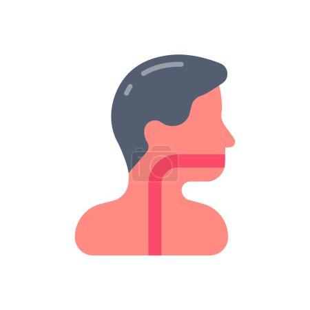 Illustration for Esophagus icon in vector. Logotype - Royalty Free Image