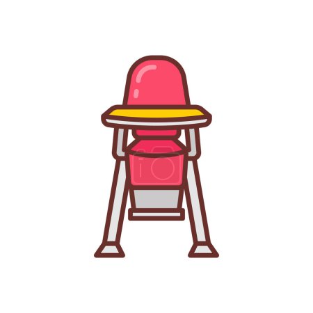 Illustration for Baby Chair icon in vector. Logotype - Royalty Free Image