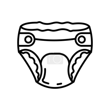 Ilustración de Icono de pañal en vector. Logotipo - Imagen libre de derechos