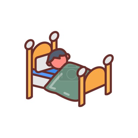 Illustration for Sleeping icon in vector. Logotype - Royalty Free Image