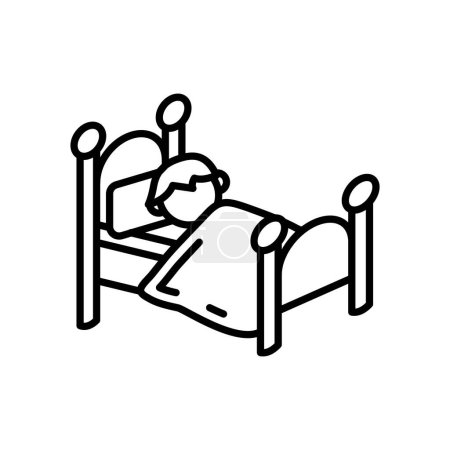 Illustration for Sleeping icon in vector. Logotype - Royalty Free Image