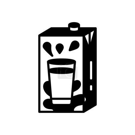 Ilustración de Icono del paquete de leche en vector. Logotipo - Imagen libre de derechos