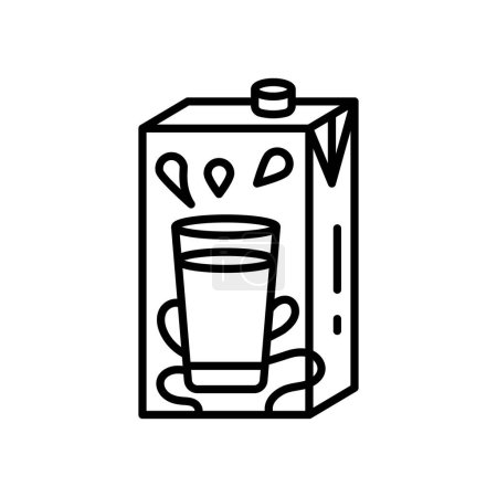 Ilustración de Icono del paquete de leche en vector. Logotipo - Imagen libre de derechos