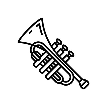 Illustration for Trumpet icon in vector. Logotype - Royalty Free Image