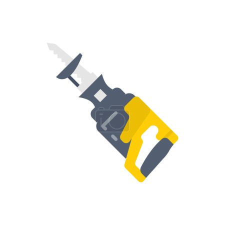 Illustration for Reciprocating Saw icon in vector. Logotype - Royalty Free Image
