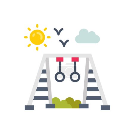 Ilustración de Monkey Bars icono en el vector. Logotipo - Imagen libre de derechos