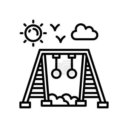 Ilustración de Monkey Bars icono en el vector. Logotipo - Imagen libre de derechos