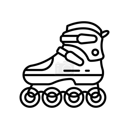 Illustration for Roller Blade icon in vector. Logotype - Royalty Free Image