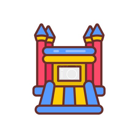 Illustration for Bouncy Castle icon in vector. Logotype - Royalty Free Image