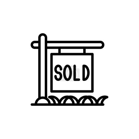 Illustration for Sold Sign icon in vector. Logotype - Royalty Free Image