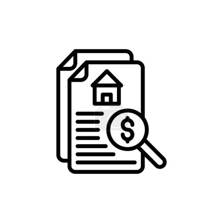 Illustration for Property Valuation icon in vector. Logotype - Royalty Free Image