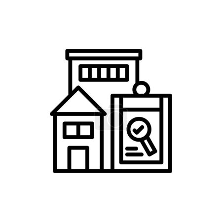 Illustration for Property Inspection icon in vector. Logotype - Royalty Free Image
