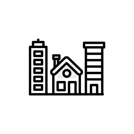 Illustration for Property Portfolio icon in vector. Logotype - Royalty Free Image