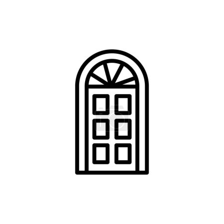 Illustration for Door icon in vector. Logotype - Royalty Free Image