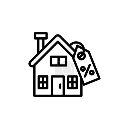 Illustration for Real Estate icon in vector. Logotype - Royalty Free Image