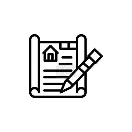 Illustration for Contract icon in vector. Logotype - Royalty Free Image