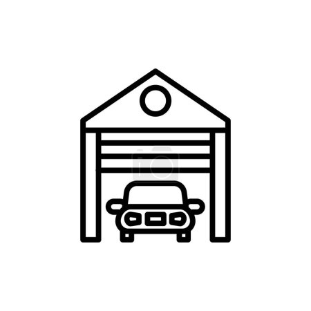 Illustration for Garage icon in vector. Logotype - Royalty Free Image