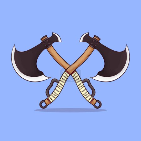 Illustration for Hand drawn dual axes - Royalty Free Image