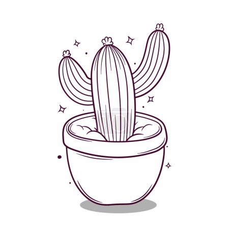 Illustration for Hand drawn cactus vector illustration - Royalty Free Image