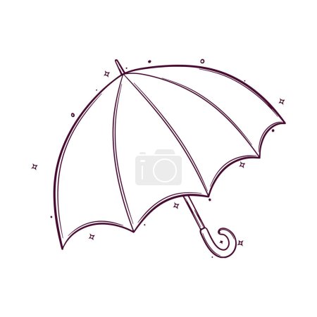 Illustration for Hand drawn umbrella vector illustration - Royalty Free Image