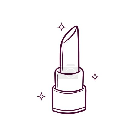 Hand Drawn Lipstick. Doodle Vector Sketch Illustration