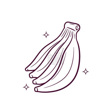 Illustration for Hand Drawn Banana. Doodle Vector Sketch Illustration - Royalty Free Image
