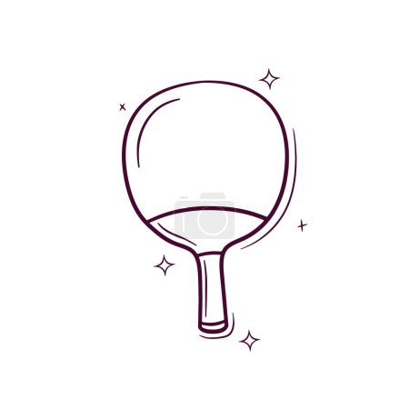 Illustration for Hand Drawn Table Tennis Paddle. Doodle Vector Sketch Illustration - Royalty Free Image