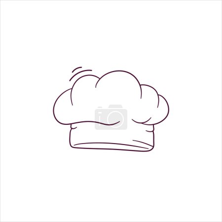 Ilustración de Ilustración dibujada a mano del icono del sombrero del chef. Doodle Vector Sketch Ilustración - Imagen libre de derechos