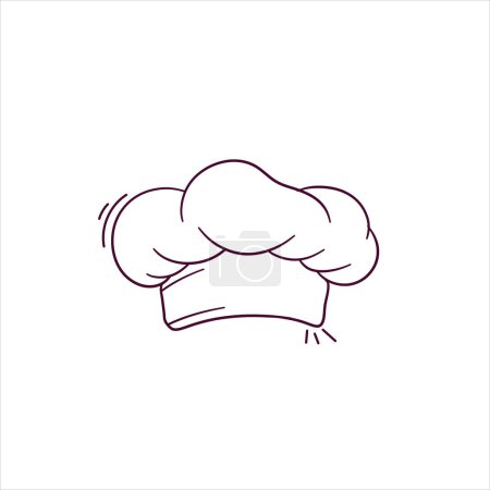 Illustration for Hand Drawn illustration of chef hat icon. Doodle Vector Sketch Illustration - Royalty Free Image