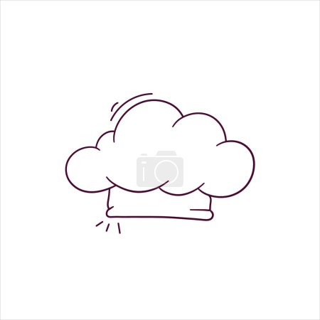 Illustration for Hand Drawn illustration of chef hat icon. Doodle Vector Sketch Illustration - Royalty Free Image