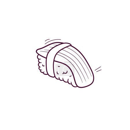 Illustration for Hand Drawn illustration of sushi icon. Doodle Vector Sketch Illustration - Royalty Free Image