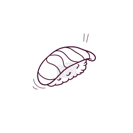 Ilustración de Ilustración dibujada a mano del icono del sushi. Doodle Vector Sketch Ilustración - Imagen libre de derechos