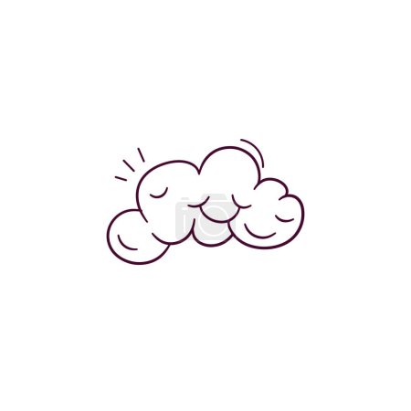 Téléchargez les illustrations : Illustration dessinée à la main de l'icône nuage. Illustration de croquis vectoriels Doodle - en licence libre de droit