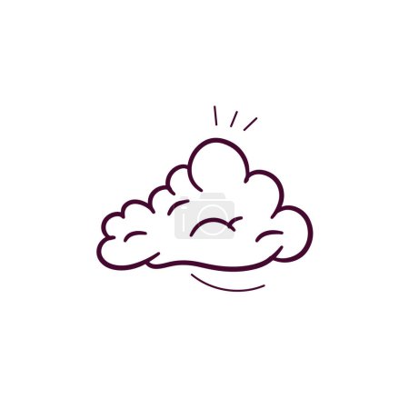 Téléchargez les illustrations : Illustration dessinée à la main de l'icône nuage. Illustration de croquis vectoriels Doodle - en licence libre de droit