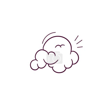 Illustration for Hand Drawn illustration of  cloud icon. Doodle Vector Sketch Illustration - Royalty Free Image